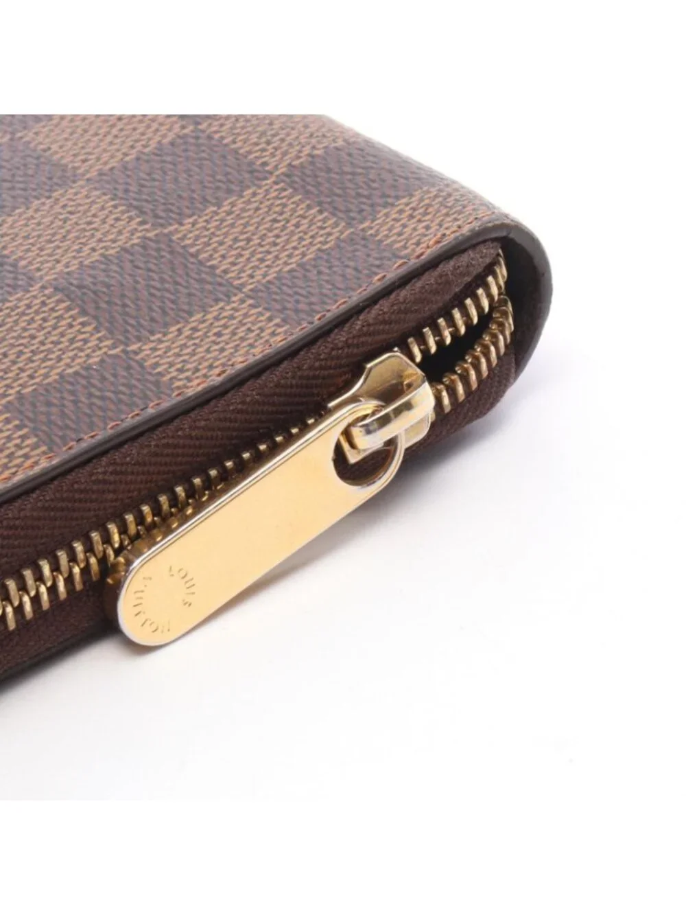 Louis Vuitton Round Wallet Zippy Organizer Damier Ebene Leather